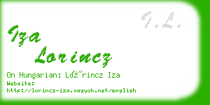 iza lorincz business card
